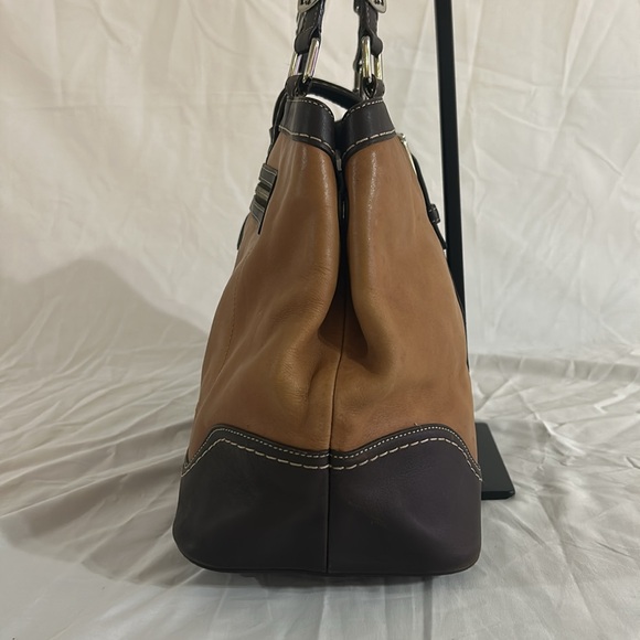 Coach F11346 Hamptons Leather Suede Jacquard Satchel Set - Picture 6 of 15